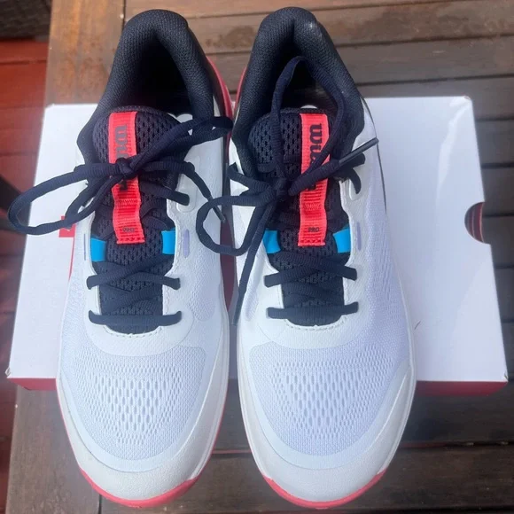 Wilson White and Red Athletic Shoes - Picture 4 of 5